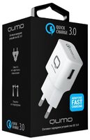 Сетевая зарядка Qumo 21845 / 23765 белый