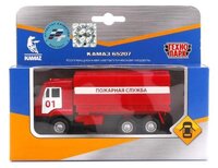 Грузовик ТЕХНОПАРК КамАЗ 65207 Пожарная служба (SB-16-89-B1-WB) 12 см красный