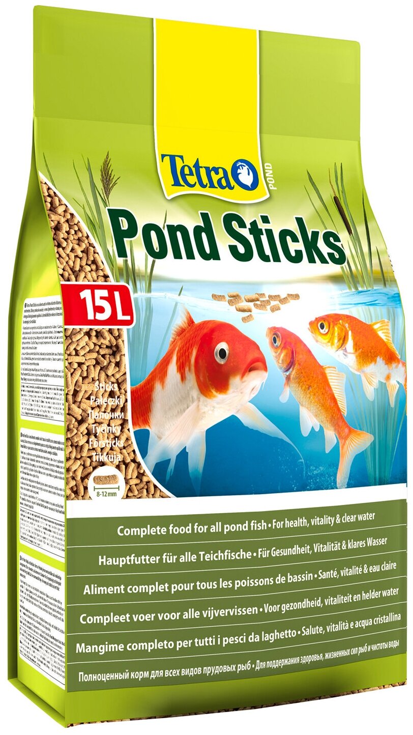 Tetra Pond Sticks корм для прудовых рыб в палочках, 15 л - фотография № 3