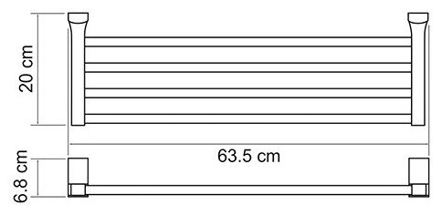 WasserKRAFT Leine K-5011 Полка для полотенец - фотография № 4