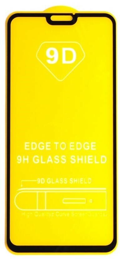 Защитное стекло для Huawei Honor 8X / 9X Lite / Защитное стекло на хуавей хонор 8X (полная проклейка, черная рамка)
