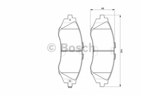 Колодки тормозные дисковые перед Bosch 0 986 424 474