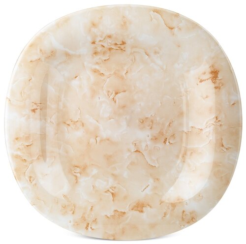 Тарелка обеденная, стеклокерам, 27 см, квадр, Marble Beige, Luminarc, Q7484