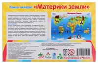 Рамка-вкладыш Мастер игрушек Материки земли (IG0191) , элементов: 6 шт.