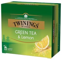 Чай зеленый Twinings Green tea & Lemon в пакетиках, 25 шт.