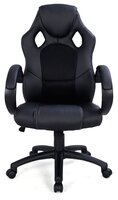 Компьютерное кресло COSTWAY ZK8033 , обивка: искусственная кожа , цвет: черный/серый