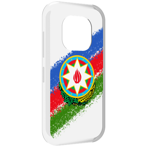 Чехол MyPads герб флаг Азербайджана для Doogee V20 задняя-панель-накладка-бампер