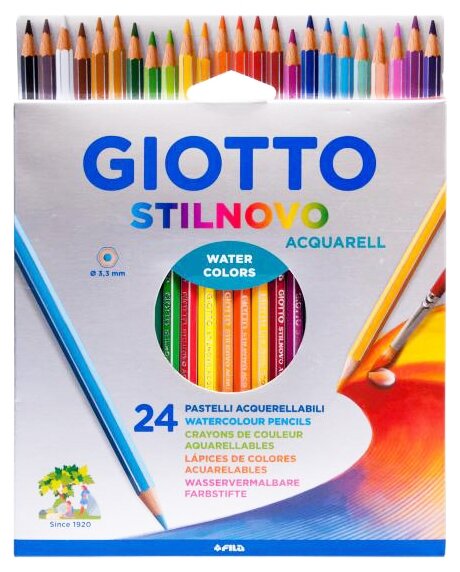 Giotto Набор акварельных карандашей "Stilnovo", 24 цв.