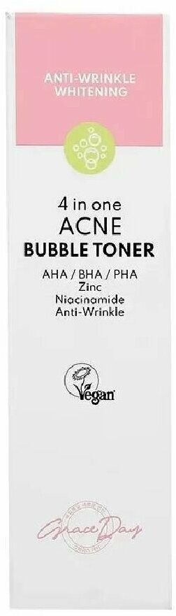 Grace Day Пузырьковый тонер против прыщей 4 in one acne bubble toner, 150мл - фотография № 9