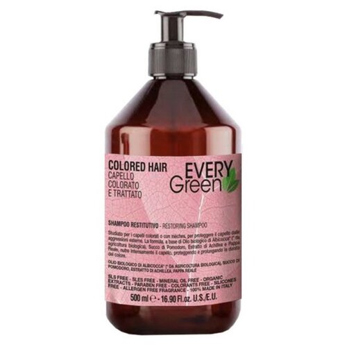 Dikson шампунь для волос EveryGreen Colored-Hair Protettivo, 500 мл шампунь для окрашенных волос colored hair protective shampoo travel size