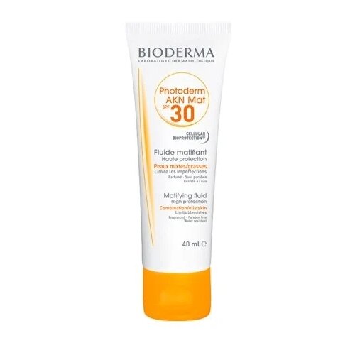 фото Bioderma эмульсия матирующая photoderm akn, spf 30, 40 мл