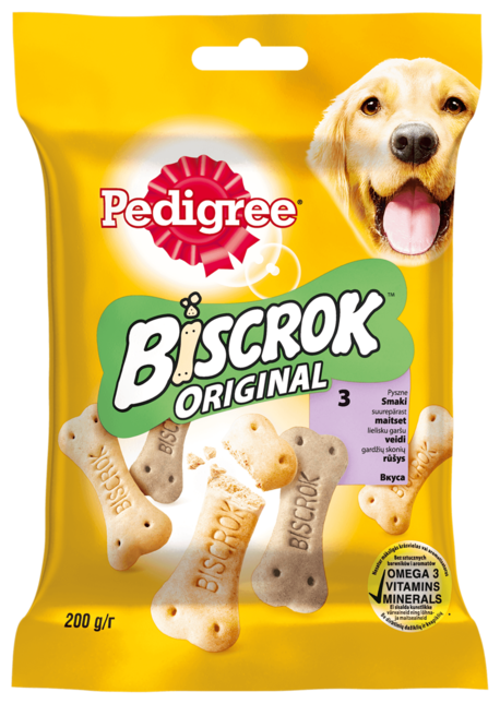 Лакомство для собак Pedigree Biscrok бисквитные косточки ассорти