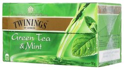 Чай зеленый Twinings Green tea & Mint в пакетиках