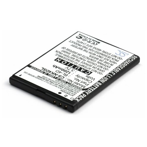 аккумулятор для сотового телефона nokia bl 6m 3 7v 1070mah код mb066523 Аккумулятор для телефона Nokia BL-4D, teXet TB-BL4D (1500mAh)