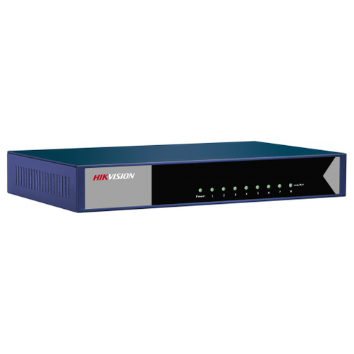 Коммутатор Hikvision DS-3E0508-E коммутатор hikvision ds 3e0505hp e неуправляемый 3 rj45 1000m poe с грозозащитой 6кв бюджет poe 60вт поддержка режима передачи до 300м 48 vdc 1 3