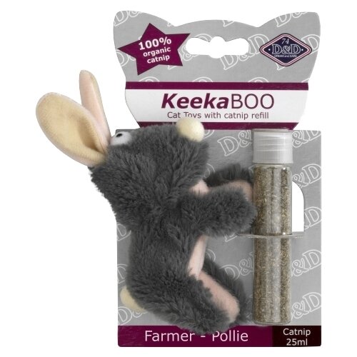 Игрушка для кошек мягкая с кошачьей мятой EBI Farmer-Pollie, серая, 8.5см (Нидерланды)