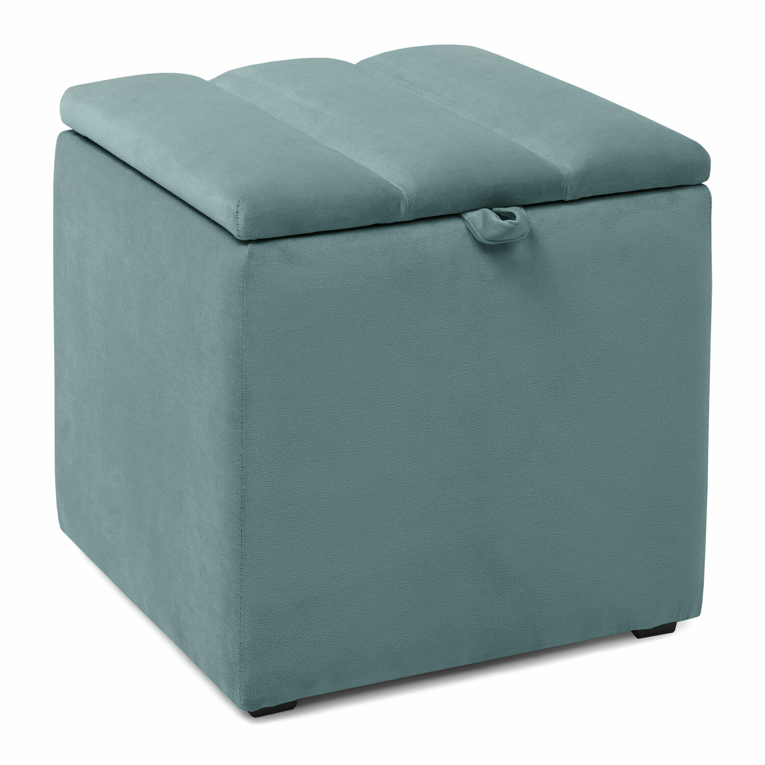 пуф каркасный квадратный nrava home 400х400х450 синий - фото №2