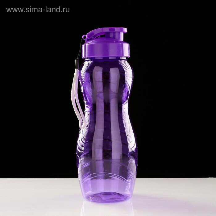 Бутылка для воды, 1 л, 25 х 9 см, сиреневая
