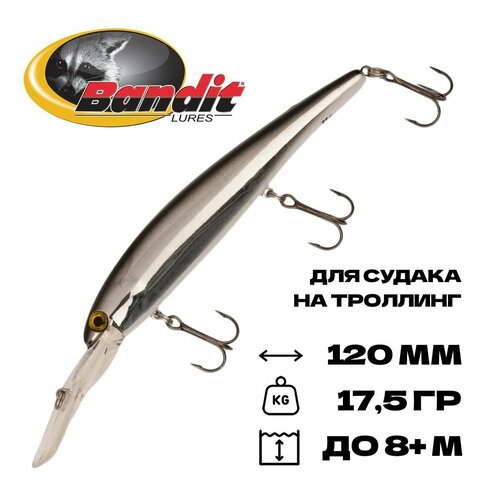 Воблер для троллинга Bandit Walleye Deep, плавающий, 120 мм, 17,5 гр, 5-8 м, #31