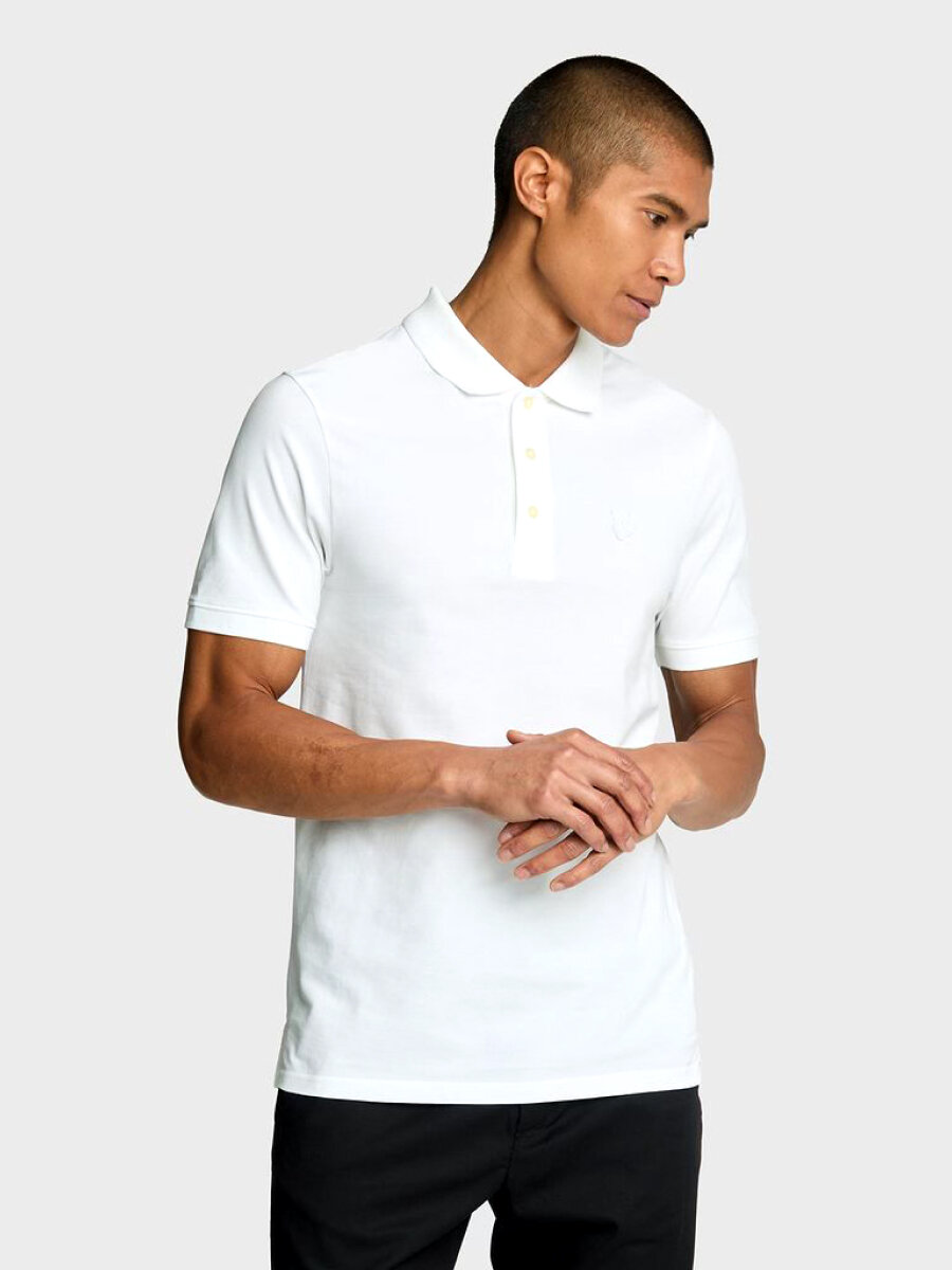 Lyle & Scott "Tonal Eagle Polo Shirt" мужское однотонное, хлопок