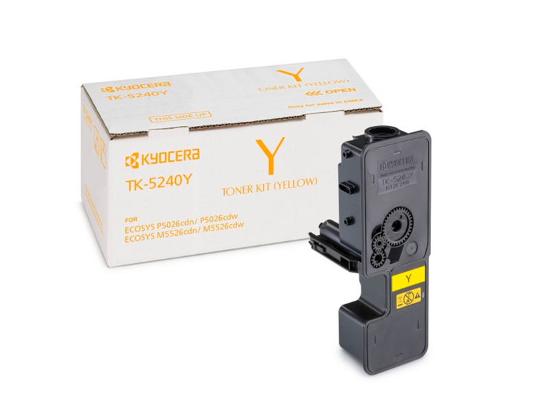 Тонер-картридж Kyocera TK-5240Y тонер-картридж Kyocera TK-5240Y/ Kyocera TK-5240Y, 3000 pages for Kyocera P5026cdn/cdw, M5526cdn/cdw, Yellow