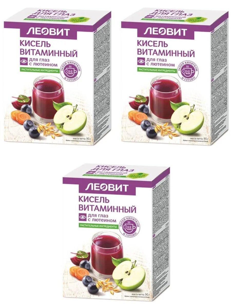 Леовит кисель диетич витамин с лютеин дгл n5 пак 3 шт