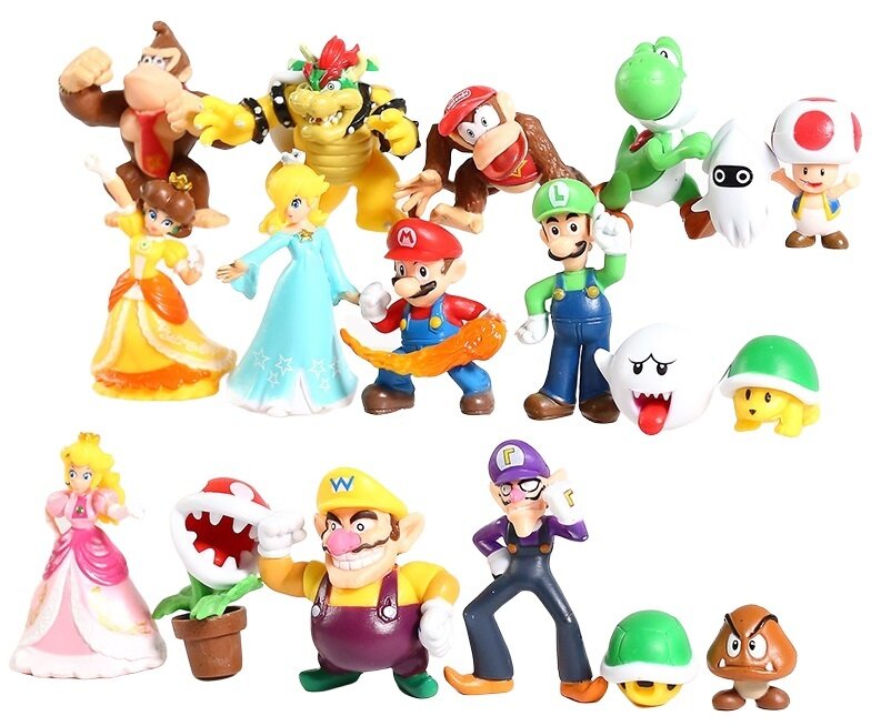 Набор из 18 мини фигурок "Супер Марио"- Super Mario — фото 1