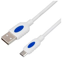 Кабель Viptek X24 USB - microUSB 1 м белый/синий