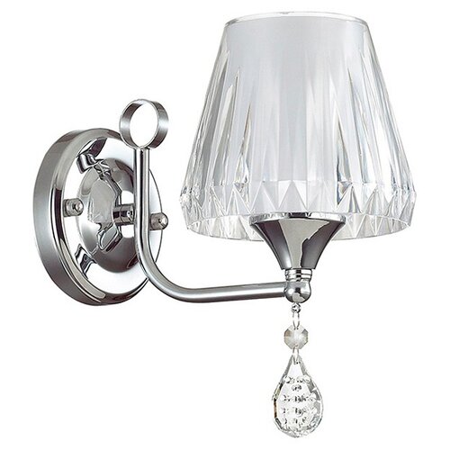 Настенный светильник Lumion Modesta 3411/1W, E14, 40 Вт, кол-во ламп: 1 шт., цвет арматуры: серебристый, цвет плафона: белый
