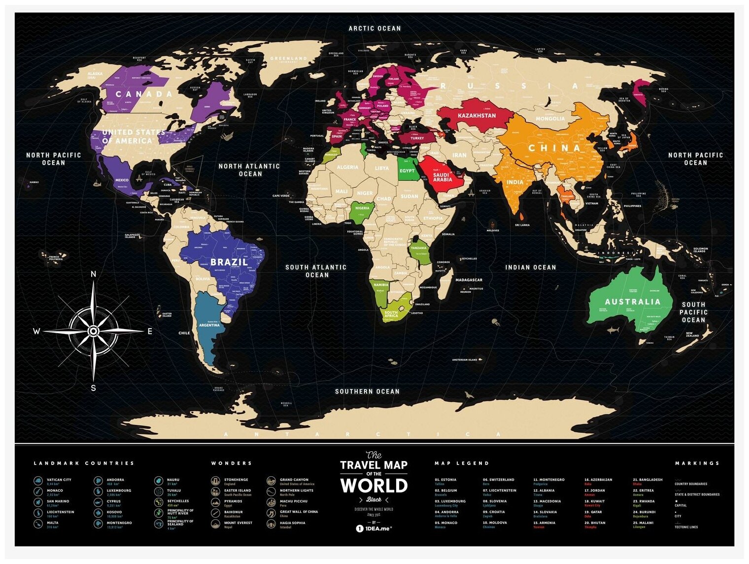 Скретч карта Travel Map Black World — фото 1