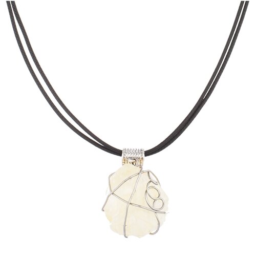 фото Подвеска с натуральным камнем, кулон из цитрина, подарок для знака зодиак близнецы, stone premium