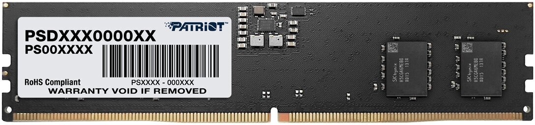 Оперативная память Patriot Signature DDR5 - 16Gb, 5200 МГц, DIMM, CL42 (psd516g520081) - фото №1