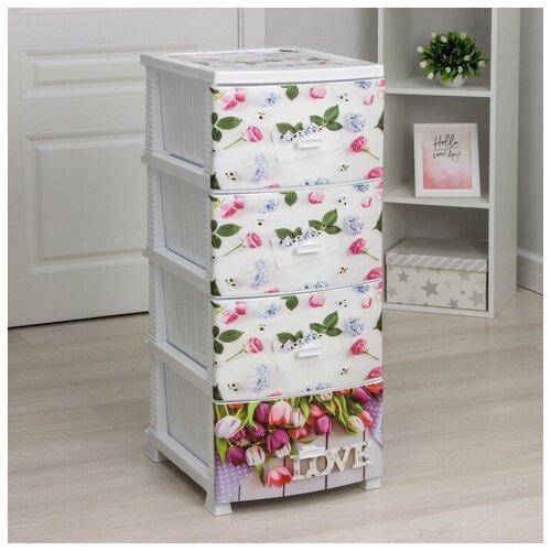 Комод 4-х секционный Декор Весна цвет белый 6976₽