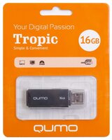 Флешка Qumo Tropic 16Gb черный