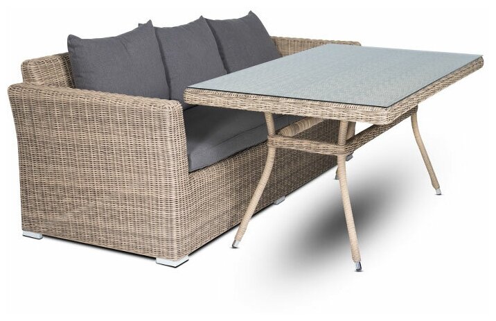 Комплект мебели 4SiS Мокко Дабл MDS3S3C2T-5-SET, цвет соломенный - фотография № 3