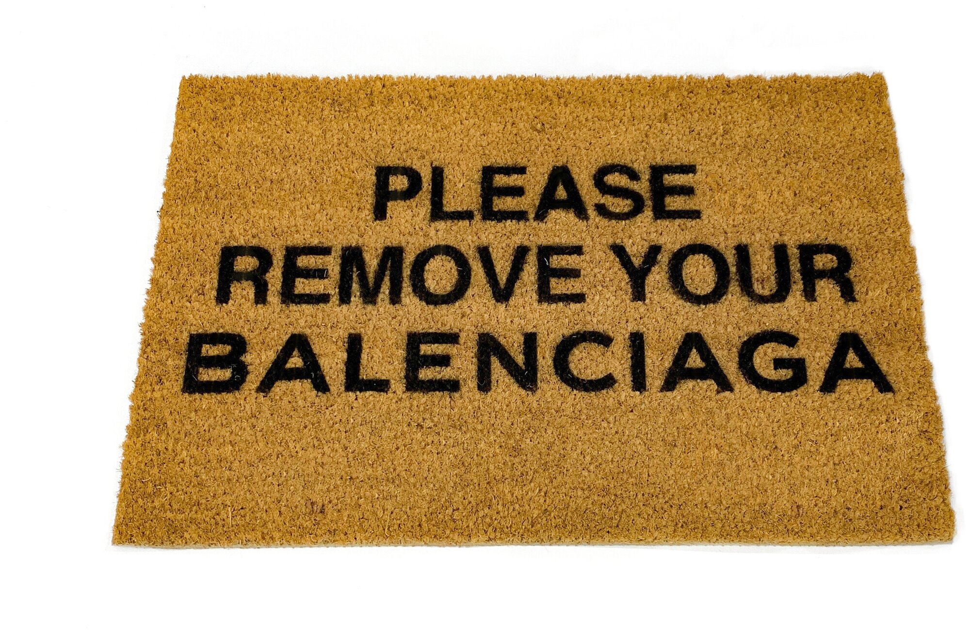 Ковер Please remove your BALENCIAGA коврик Kicks Place для кроссовок и обуви придверный комнатный бежевый 60 на 40 см