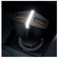 Автомобильная зарядка Baseus Small Rocket QC3.0 Dual-USB Car Charger CCALL-RK01/RK02 белый