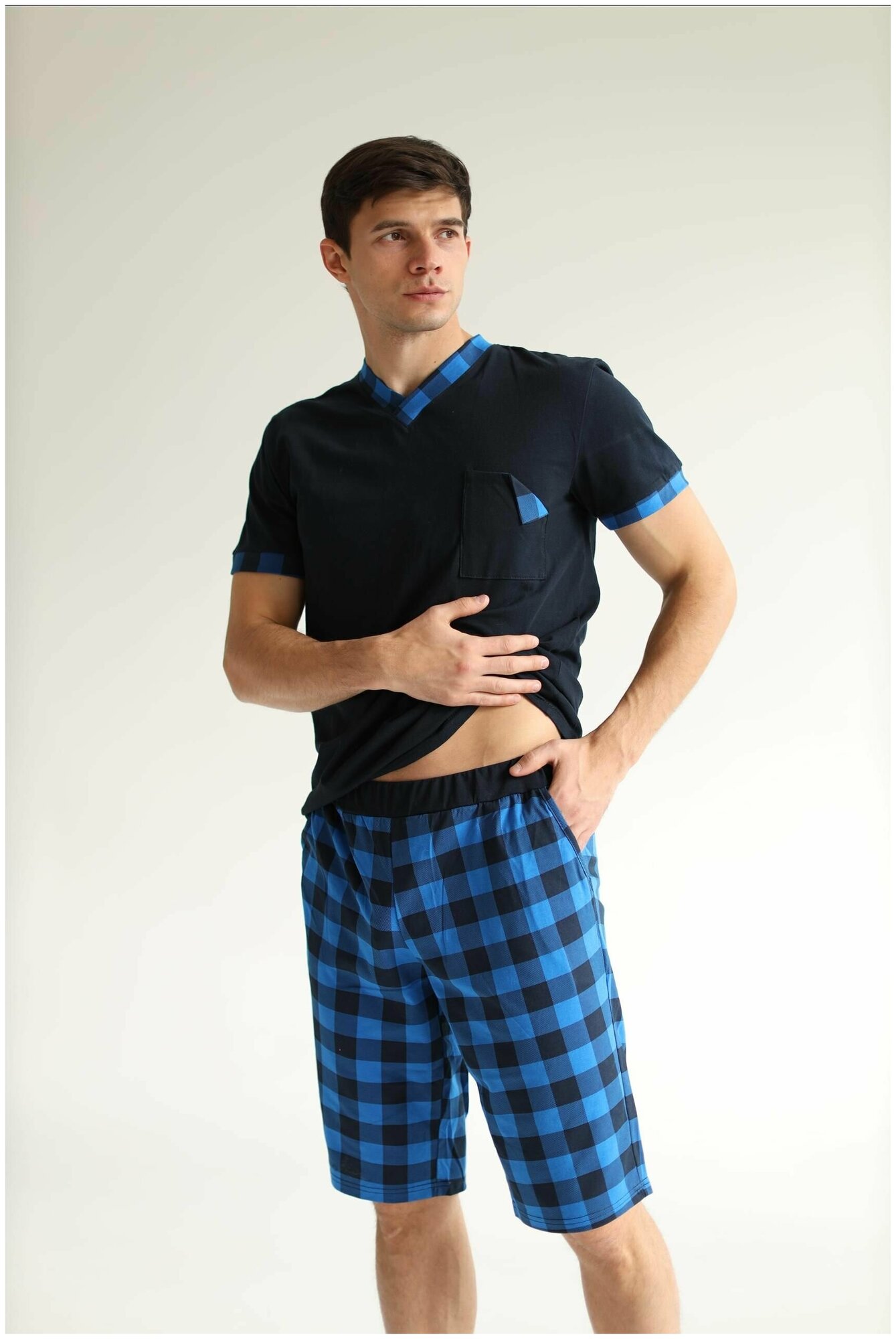 Домашний костюм, пижама мужская, комплект одежды для дома, шорты мужские, футболка мужская DomTeks - фотография № 9