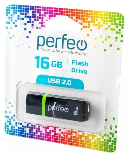 Perfeo USB Drive 8GB C11 Black PF-C11B008 - фото №4