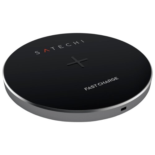 фото Беспроводная сетевая зарядка Satechi Aluminum Wireless Charger космический серый