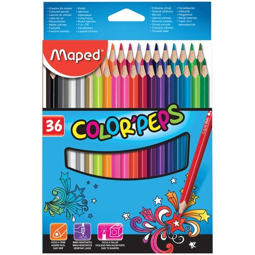 Карандаши цветные ColorPeps 36цв. трехгр. карандаши цветные grip 36цв трехгр металл упак