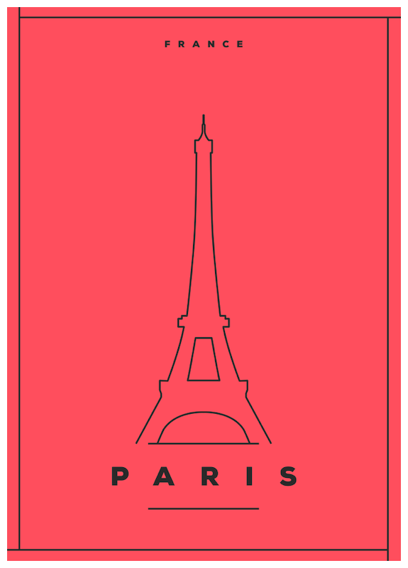 Постер / Плакат / Картина на холсте Красный Париж