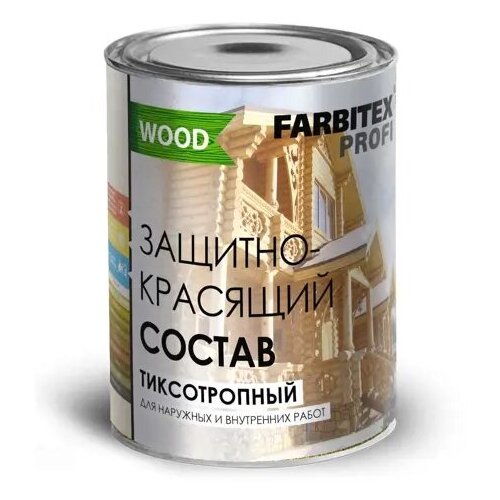 Состав защитно-красящий для древесины FARBITEX Profi Wood 4300005234 калужница 0.9 л