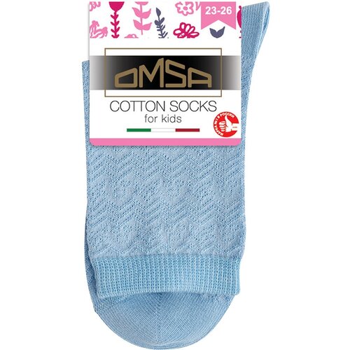 Носки Omsa размер 35-38 (20-22), голубой носки omsa размер 35 38 20 22 фиолетовый