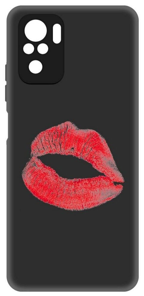 Чехол-накладка Krutoff Soft Case След помады для Xiaomi Poco M5s черный