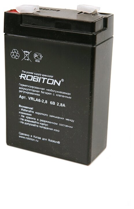 Robiton Аккумуляторная батарея Robiton VRLA 6В 2,8Aч (VRLA6-2.8)