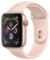 Часы Apple Watch Series 4 GPS + Cellular 40mm Stainless Steel Case with Sport Band серый космос/черн