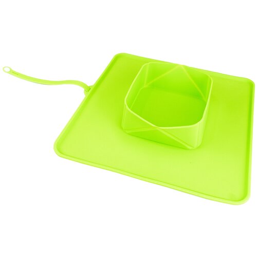 Миска SuperDesign дорожная, силиконовая, зеленая