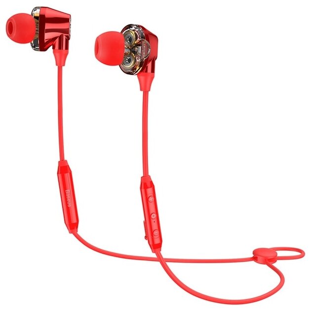 Наушники NGS10-09 Baseus Encok S10 Dual Moving-coil Bluetooth Headset Красный