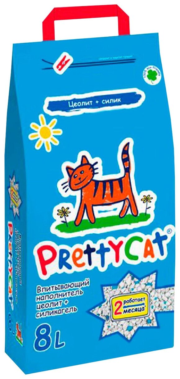 Наполнитель Впитывающий "PrettyCat Naturel" цеолит + силикагель с ароматом лаванды 8л/4кг - фотография № 9